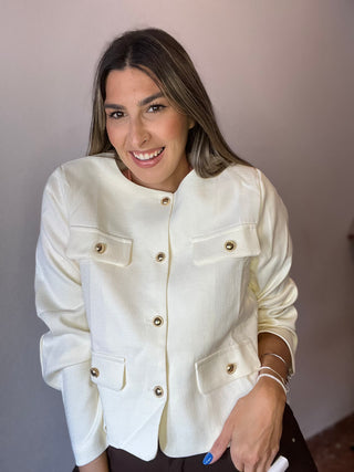 CHAQUETA BOTÓN DORADO