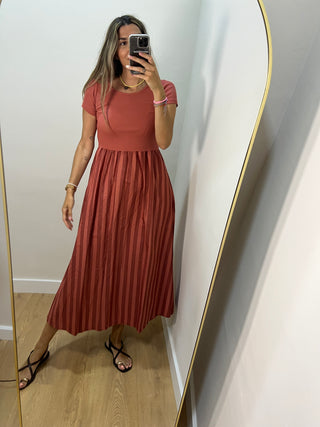 VESTIDO COMBINADO RAYAS
