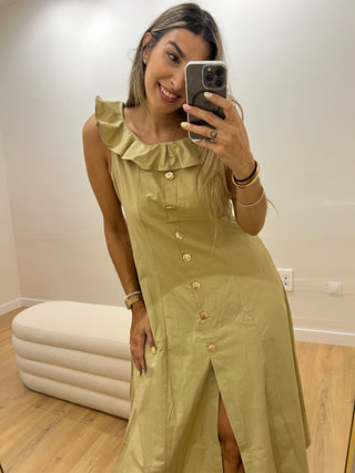 VESTIDO VOLANTE BOTONES