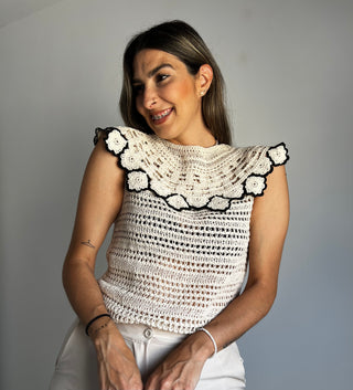 TOP CROCHET CUELLO