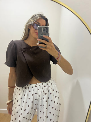 CHAQUETA CROP CRUZADA