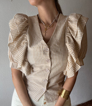 CAMISA VOLANTES VICHY