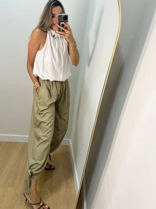 PANTALÓN BOMBACHO VICHY LAZOS