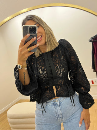 CAMISA VOLANTES ENCAJE