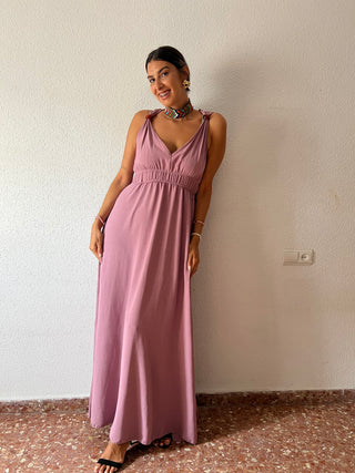 VESTIDO LARGO ABALORIO