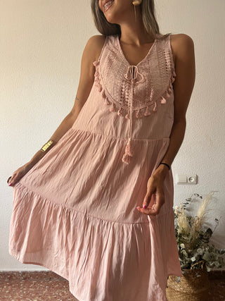 VESTIDO VOLANTES CROCHET