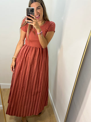 VESTIDO COMBINADO RAYAS