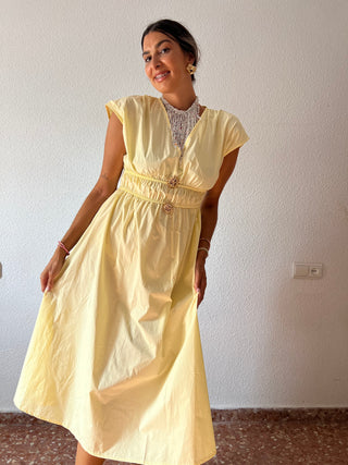 VESTIDO POPELIN BROCHE