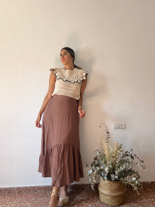 FALDA FLUIDA VOLANTE