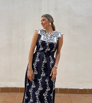VESTIDO BABERO BORDADO