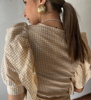 CAMISA VOLANTES VICHY