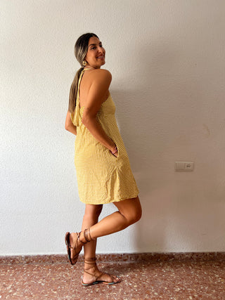 VESTIDO HALTER VICHY