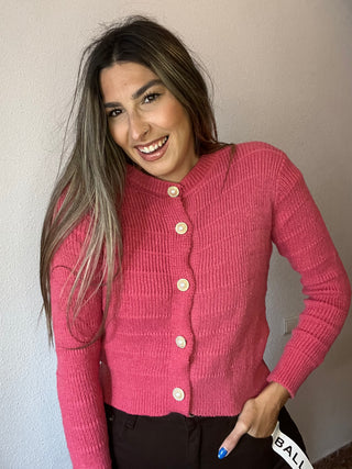 CÁRDIGAN BOTÓN DORADO
