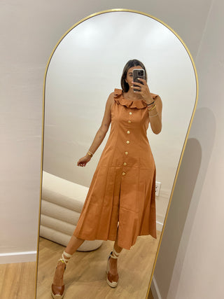VESTIDO VOLANTE BOTONES