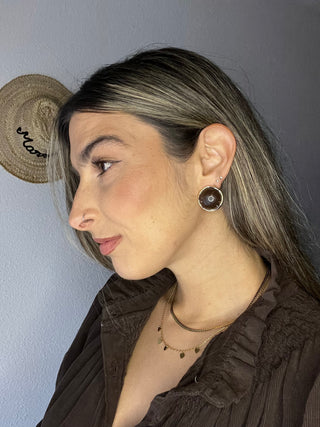 PENDIENTES DORADOS PIEDRA