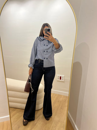 JEANS FLARE OSCUROS