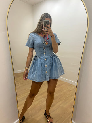 VESTIDO VOLUMEN DENIM