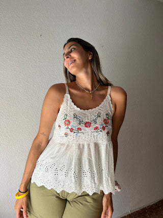 TOP CROCHET BORDADO