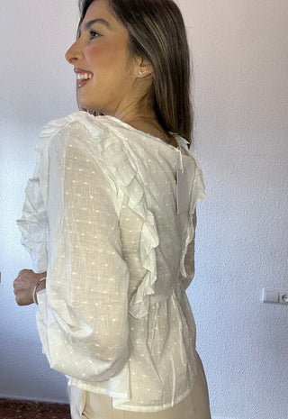 BLUSA PLUMETI BORDADA