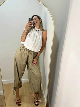 PANTALÓN BOMBACHO VICHY LAZOS