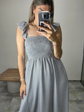 VESTIDO VICHY VOLANTES