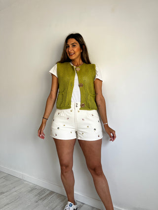 BERMUDA DENIM BORDADA