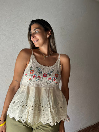 TOP CROCHET BORDADO