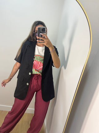 BLAZER LINO MANGA CORTA