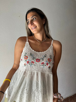 TOP CROCHET BORDADO