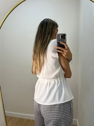 BLUSA BOLSILLOS LAZO