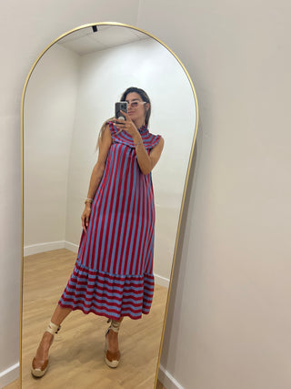 VESTIDO VOLANTE RAYAS