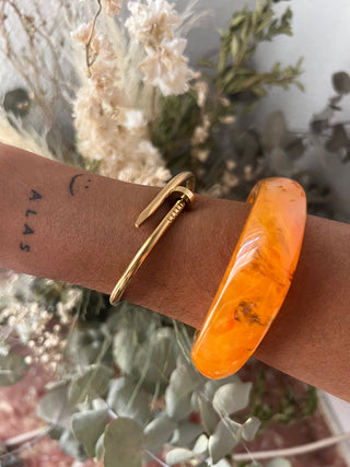 PULSERA RESINA NARANJA