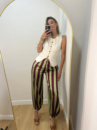 PANTALÓN GLOBO RAYAS