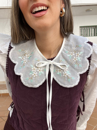 CUELLO DESMONTABLE BORDADO