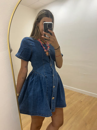 VESTIDO VOLUMEN DENIM