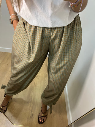 PANTALÓN BOMBACHO VICHY LAZOS