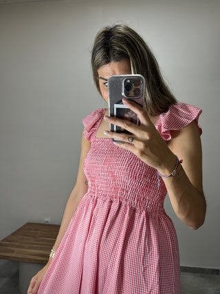 VESTIDO VICHY VOLANTES