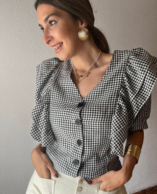 CAMISA VOLANTES VICHY