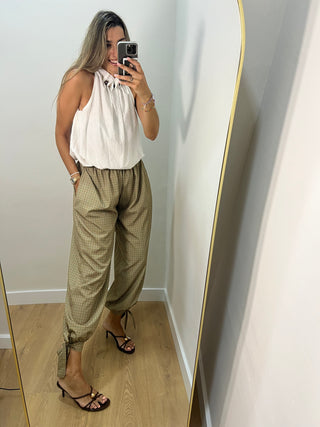 PANTALÓN BOMBACHO VICHY LAZOS