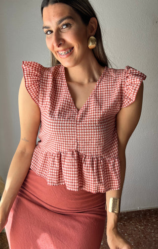 BLUSA VOLANTES VICHY