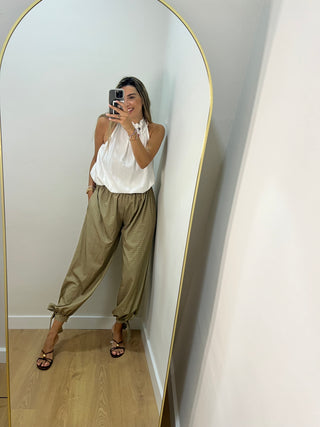 PANTALÓN BOMBACHO VICHY LAZOS
