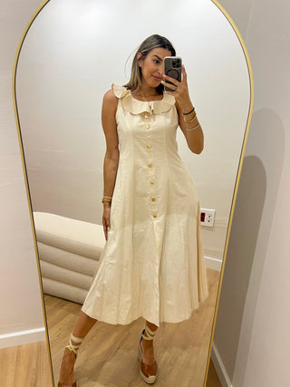 VESTIDO VOLANTE BOTONES