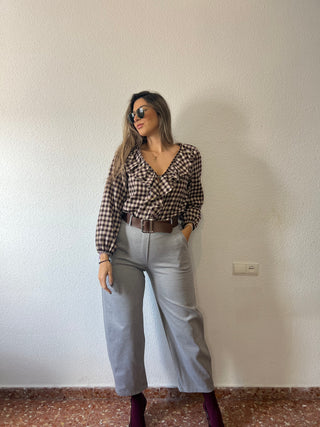 BLUSA LEÑADOR VOLANTE