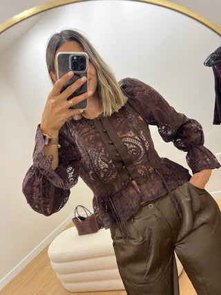 CAMISA VOLANTES ENCAJE