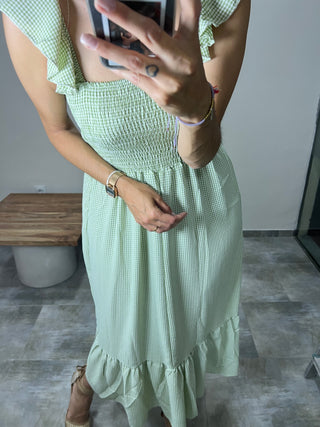 VESTIDO VICHY VOLANTES