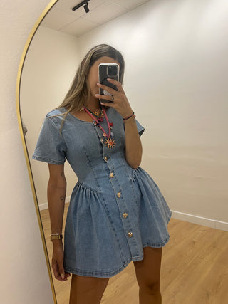 VESTIDO VOLUMEN DENIM