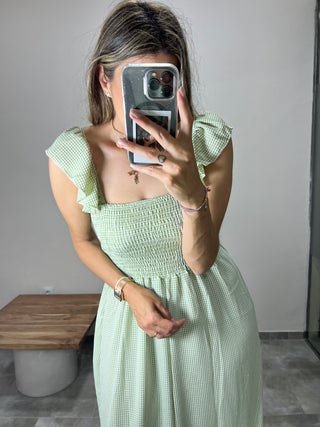 VESTIDO VICHY VOLANTES