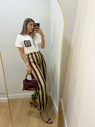 PANTALÓN GLOBO RAYAS