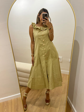 VESTIDO VOLANTE BOTONES