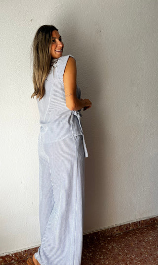 CONJUNTO LINO RAYAS LAZO